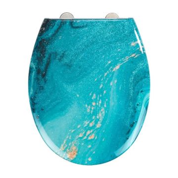 Capac WC cu închidere lentă Wenko Easy Stream, 44,5 x 37 cm