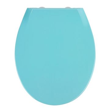 Capac WC cu închidere lentă Wenko Kos, 44 x 37 cm, albastru