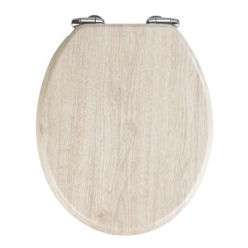 Capac WC cu închidere lentă Wenko Oak, 42,5 x 35,5 cm