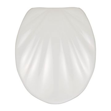 Capac WC cu închidere lentă Wenko Premium Sea Shell, 45,5 x 38 cm, alb