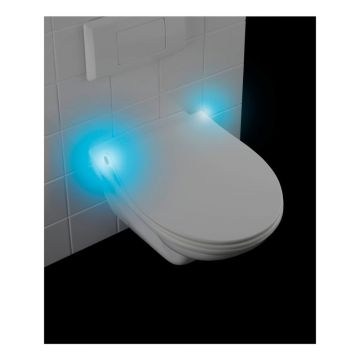 Capac WC LED Wenko Gubbio, 44 x 36,8 cm, alb