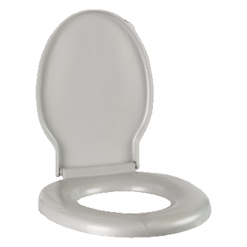 Capac WC Romtatay Unic, polipropilena, gri metalizat, 48x39x60 cm