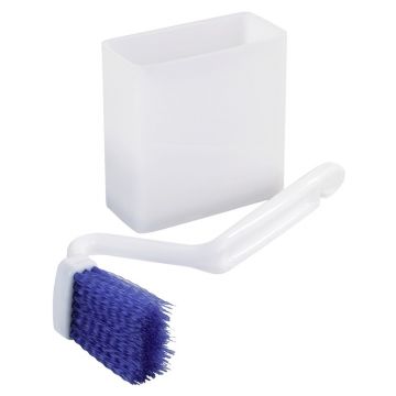 Perie de WC albă din plastic - Maximex
