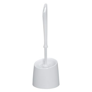 Perie din plastic pentru toaletă Wenko Economic, alb