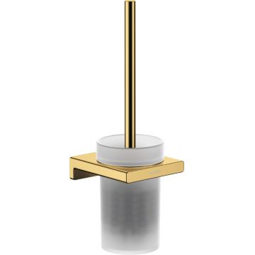 Perie wc cu suport Hansgrohe AddStoris, polished gold optic - 41752990