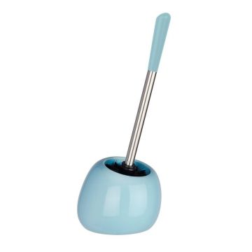 Perie WC din ceramică Wenko Polaris, albastru deschis