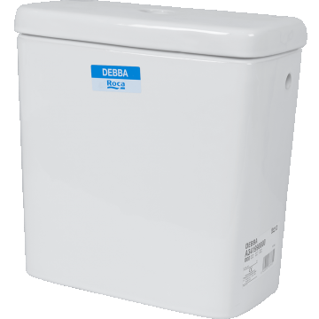 Rezervor WC ceramic Roca Debba, dubla comanda, 3-6 l, alimentare lateral stanga, alb