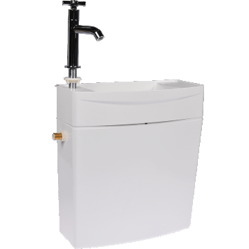 Rezervor WC cu lavoar incorporat Wirquin, ABS, 3/6 l, alb