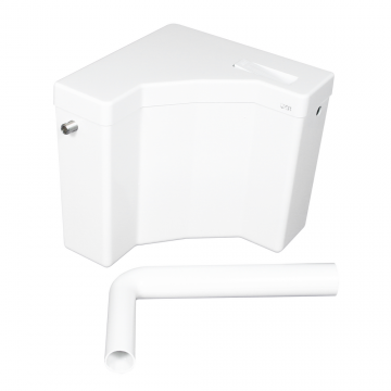 Rezervor WC de colt Angolo Eurociere, ABS, max. 8,5 l