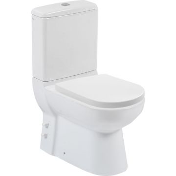 Set WC Menuet Bella, portelan, alb, evacuare laterala + rezervor, 3/6 litri