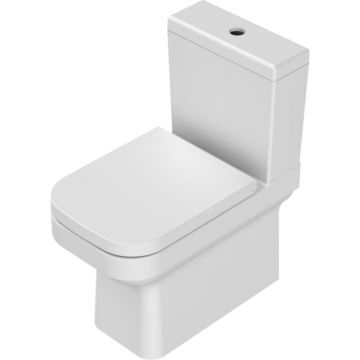Set WC Menuet Noura 7T0087-W.09, oval, evacuare verticala, ceramica sanitara, alb