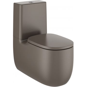 Vas wc Roca Beyond Rimless back-to-wall pentru rezervor asezat 395x705mm cafea la reducere