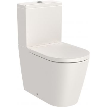 Vas wc Roca Inspira Round Rimless back-to-wall 375x645mm bej