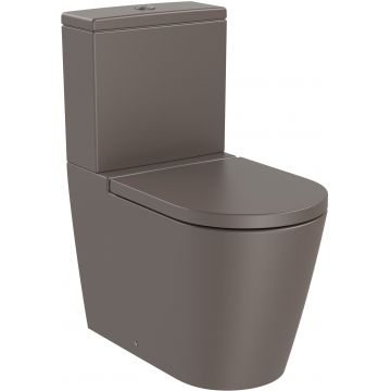 Vas wc Roca Inspira Round Rimless back-to-wall 375x645mm cafea la reducere