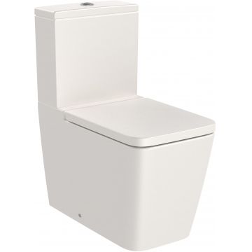 Vas wc Roca Inspira Square Rimless back-to-wall 375x645mm bej