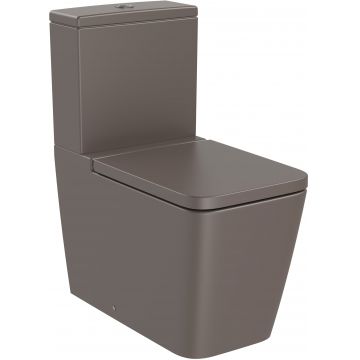Vas wc Roca Inspira Square Rimless back-to-wall 375x645mm cafea