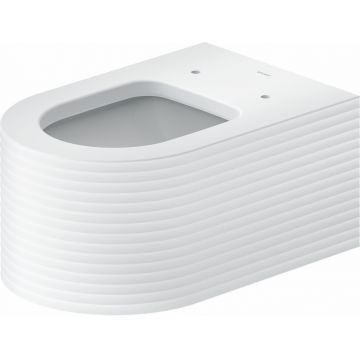 Vas wc suspendat Duravit Millio DuroCast interior ceramic alb cu HygieneGlaze Surface Grooves alb mat satinat