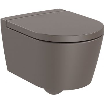 Vas wc suspendat Roca Inspira Round Compact Rimless 370x480cm cafea