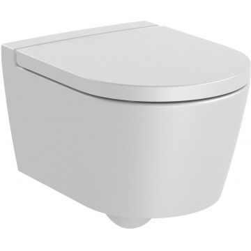 Vas wc suspendat Roca Inspira Round Compact Rimless 370x480cm perla