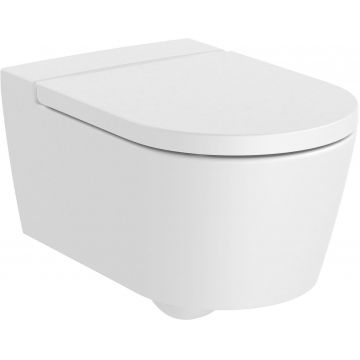 Vas WC suspendat Roca Inspira Round Rimless 370x560cm alb mat