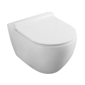 Capac WC slim Fluminia Minerva Quick Release softclose alb