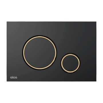 Clapeta de actionare Alcadrain M778-5 negru-mat/auriu-lucios