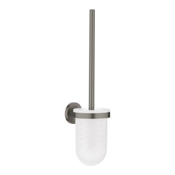 Perie wc cu suport de perete Grohe Essentials brushed hard graphite