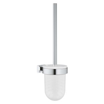 Perie wc cu suport de perete Grohe Essentials Cube crom