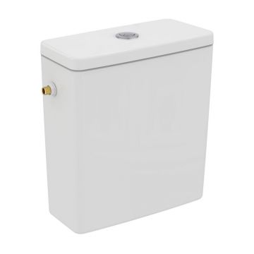 Rezervor pe vas WC Ideal Standard I.life B cu alimentare laterala alb lucios