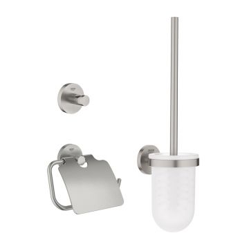 Set accesorii Grohe Essentials City 3 in 1 crom periat Supersteel