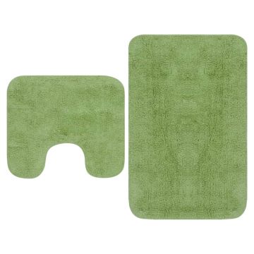 Set covorașe baie 2 buc. textil verde