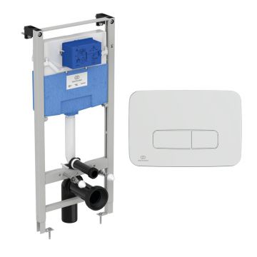 Set rezervor WC cu cadru Ideal Standard ProSys si clapeta Oleas M3 crom lucios