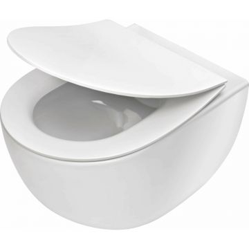 Set vas WC suspendat Deante Peonia Zero si capac softclose alb