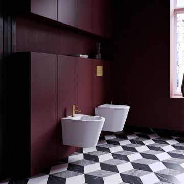 Set WC 4 in 1 incastrat Omnires Tampa alb /auriu