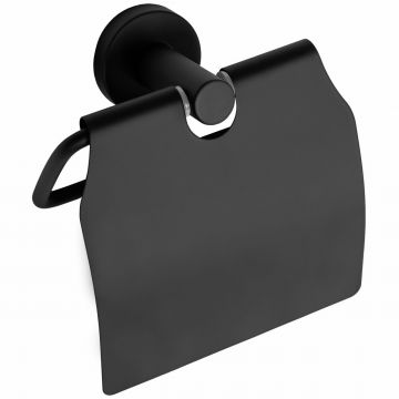 Suport hartie igienica Rea 322213B cu protectie finisaj negru mat