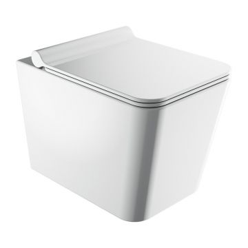 Vas WC suspendat rimless cu capac softclose Omnires Boston alb