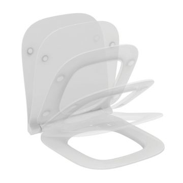 Capac WC Ideal Standard i.life S slim softclose alb lucios