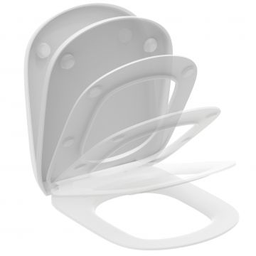 Capac WC Ideal Standard Tesi cu inchidere lenta alb mat