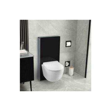 Rezervor incastrat Balneo Fix-Frame Glass Milky Black