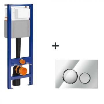 Set rezervor incastrat si clapeta crom lucios Cersanit Luna