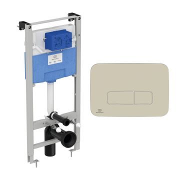 Set rezervor WC cu cadru Ideal Standard ProSys si clapeta Oleas M3 argintiu Silver Storm