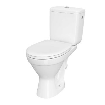 Set vas WC pe pardoseala 698 Cersanit Cersania II rezervor 010 si capac softclose alb