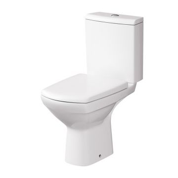 Set vas WC pe pardoseala Cersanit Carina rezervor 020 si capac alb