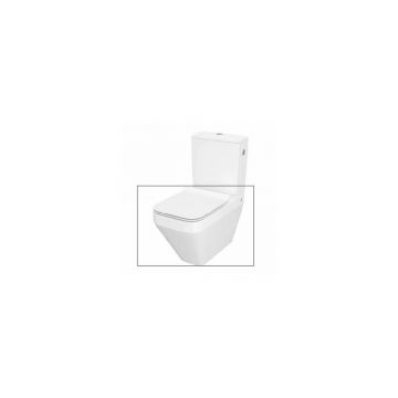 Set vas WC pe pardoseala Cersanit Crea back-to-wall cu capac slim softclose alb fara rezervor