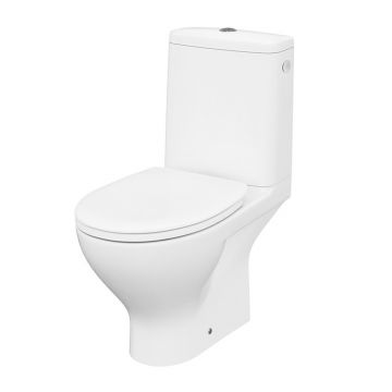 Set vas WC pe pardoseala Cersanit Moduo 650 rezervor 3/5 l si capac slim softclose alb