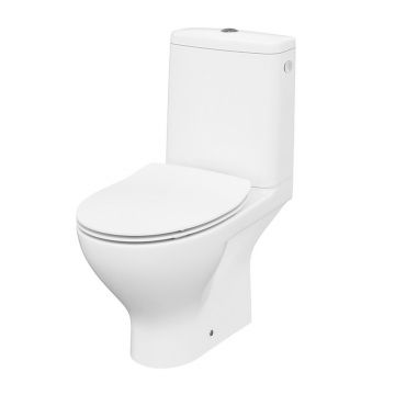 Set vas WC pe pardoseala Cersanit Moduo 651 rezervor 3/5 l si capac slim softclose alb