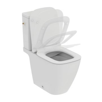 Set vas WC pe pardoseala Ideal Standard I.Life B rimless alb cu rezervor si capac slim softclose