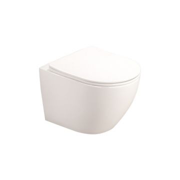 Set vas WC rimless suspendat Fluminia Alfonzo si capac softclose alb