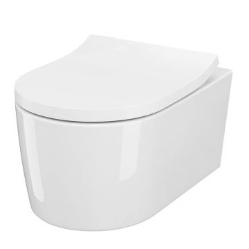 Set vas WC suspendat B252 Cersanit Inverto si capac slim softclose alb