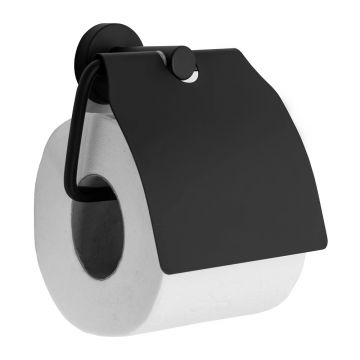 Suport hartie igienica Rea 322213B cu protectie finisaj negru mat